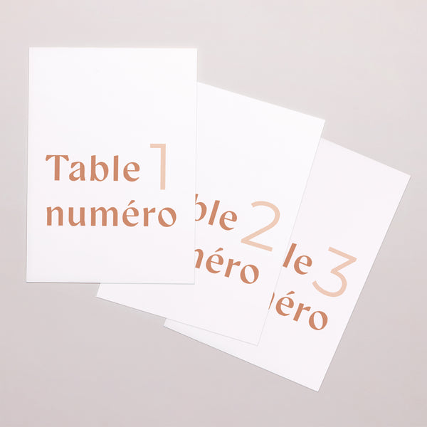 Marque table Mariage Rectangle Typo Terracotta photo