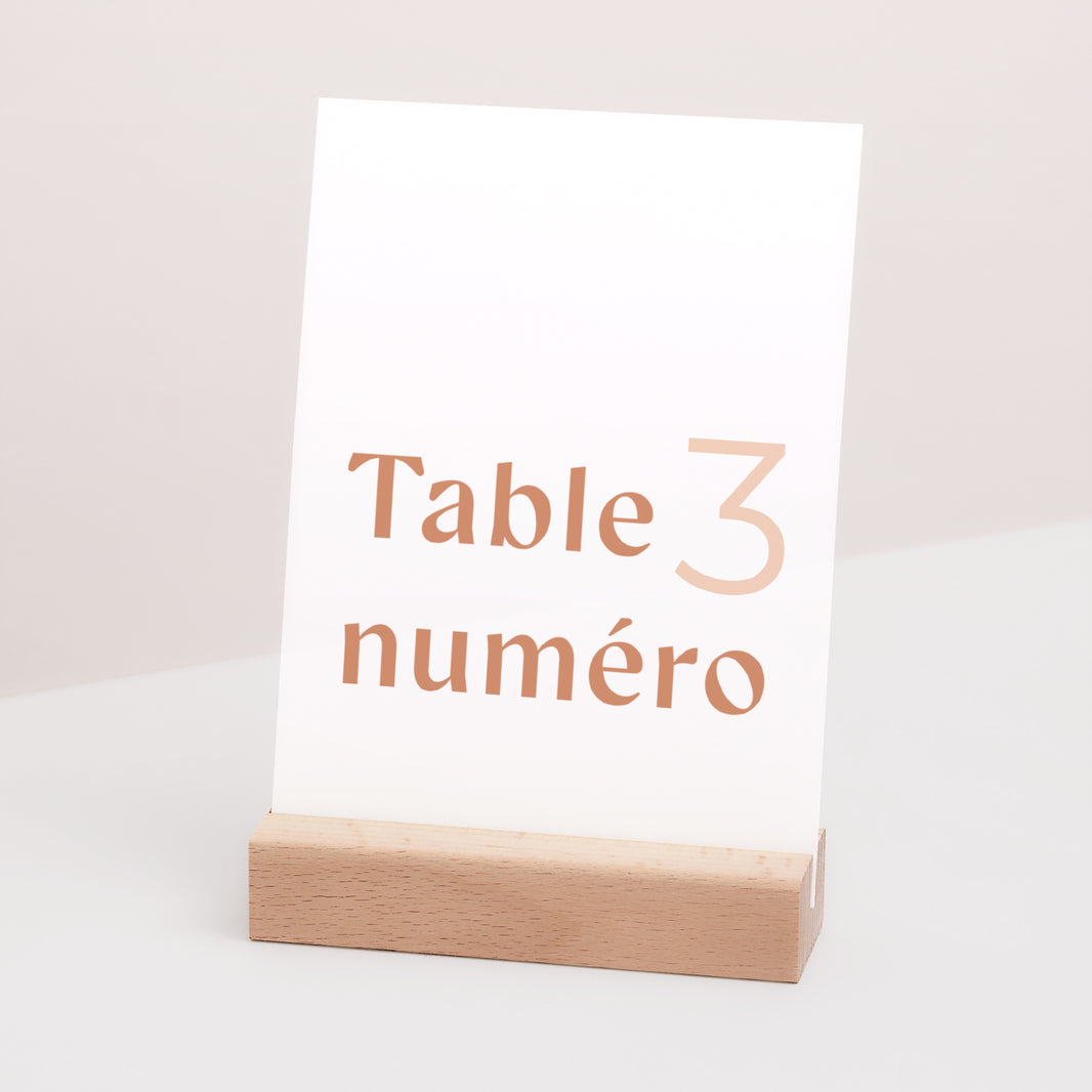 Marque table Mariage Rectangle Typo terracotta photo N° 3