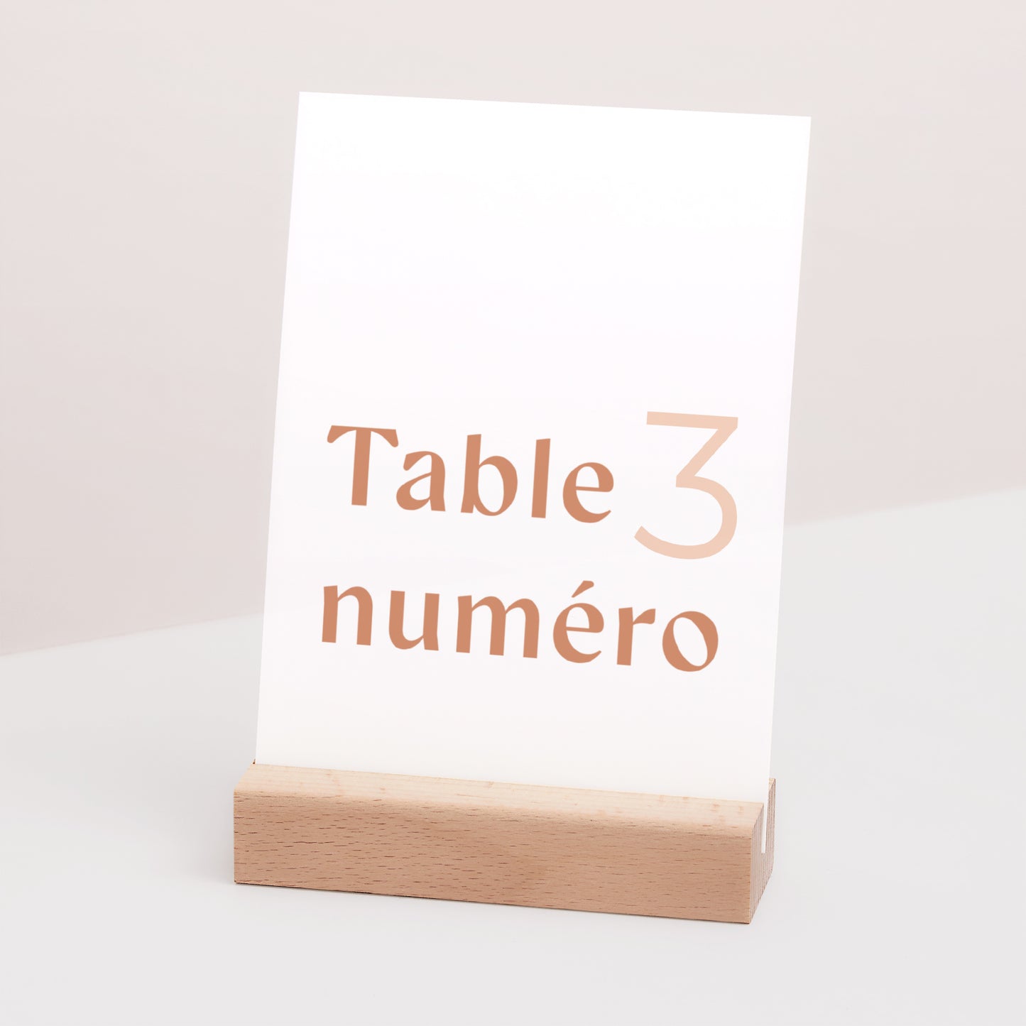 Marque table Mariage Rectangle Typo terracotta photo N° 3