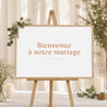 Panneau bienvenue Mariage Paysage 90 x 60 cm Typo Terracotta photo N° 1