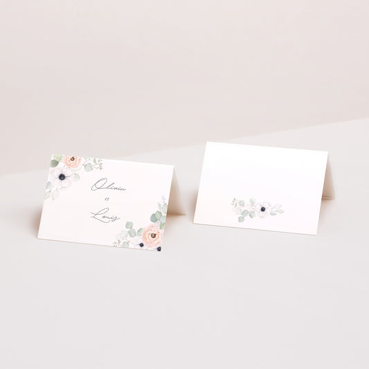 Marque-place Mariage 2 volets Romance photo