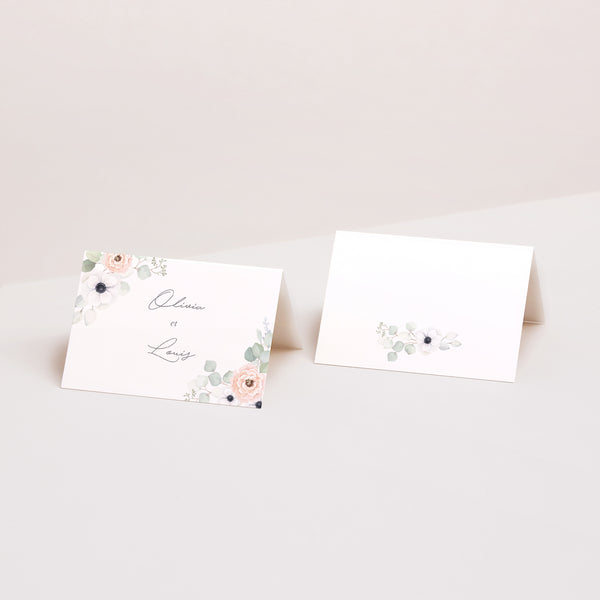 Marque-place Mariage 2 volets Romance photo