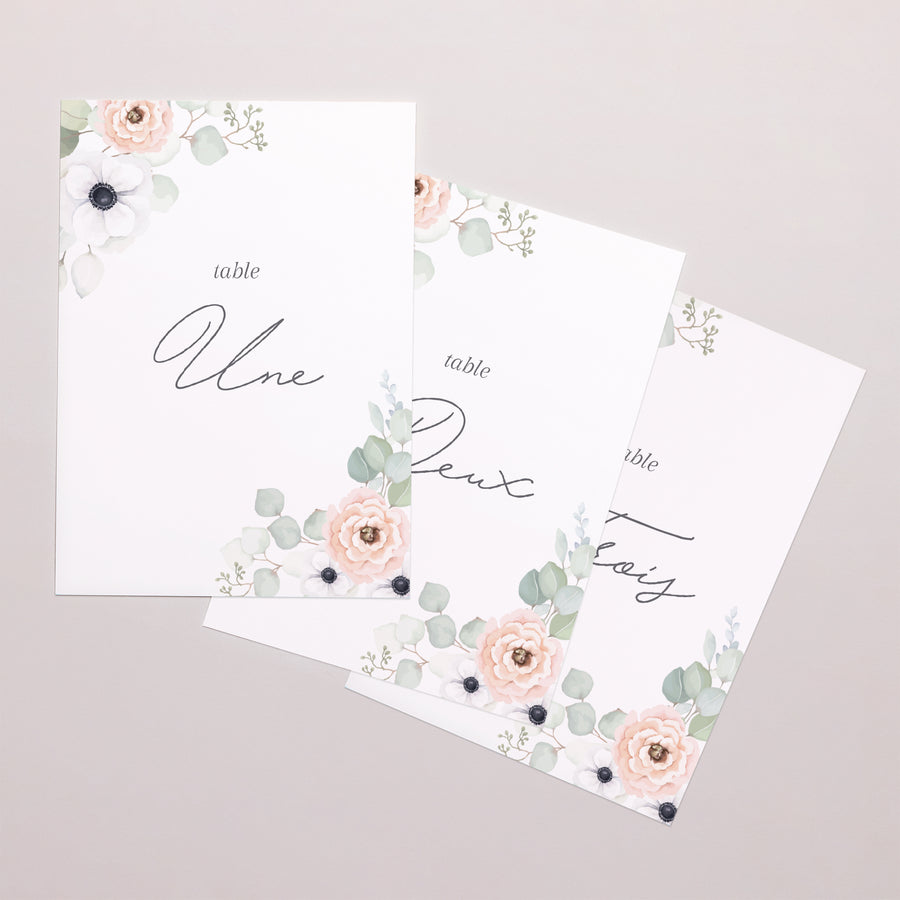 Marque table Mariage Rectangle Romance photo