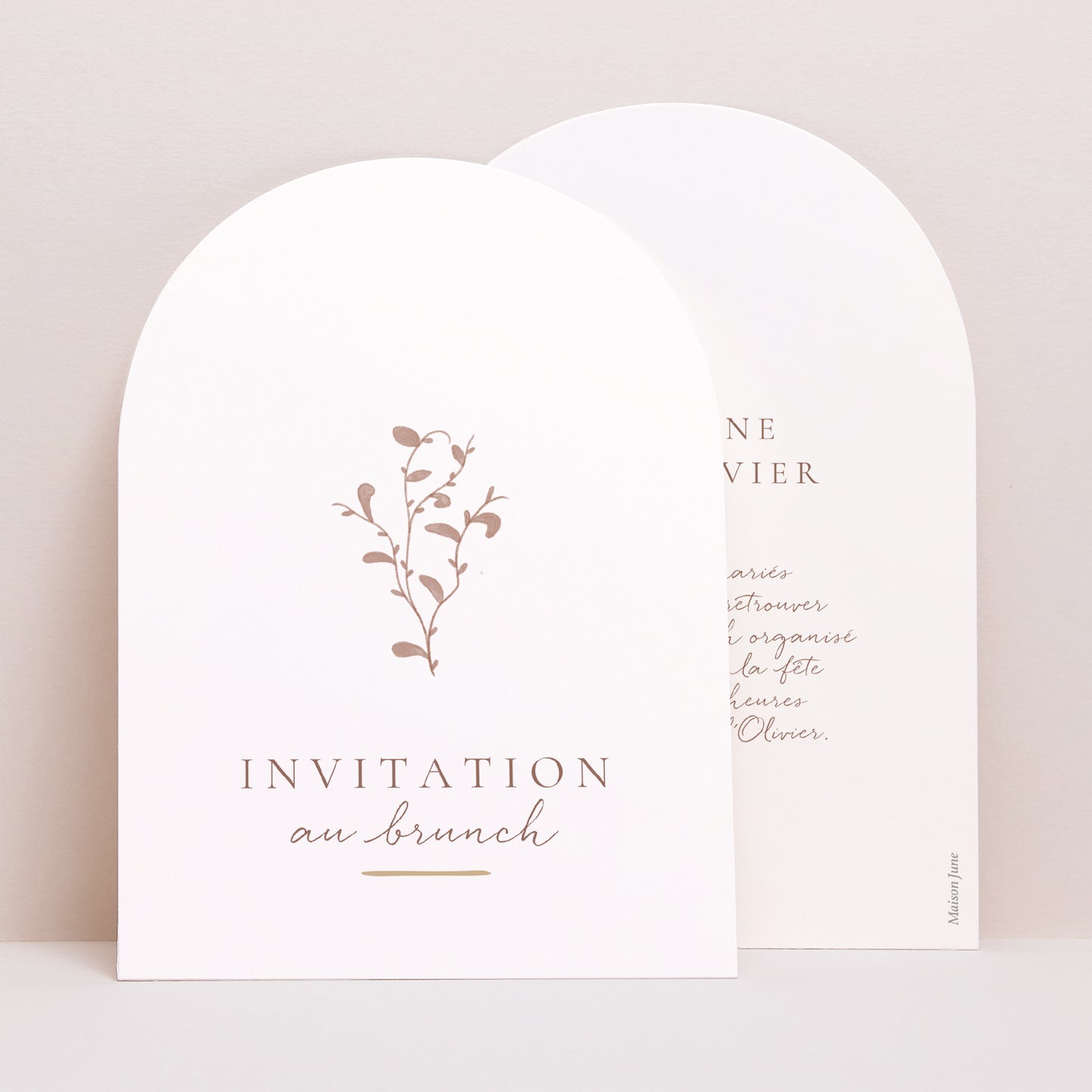 Invitations Mariage Petite arche Couronne dorure élégante photo N° 1