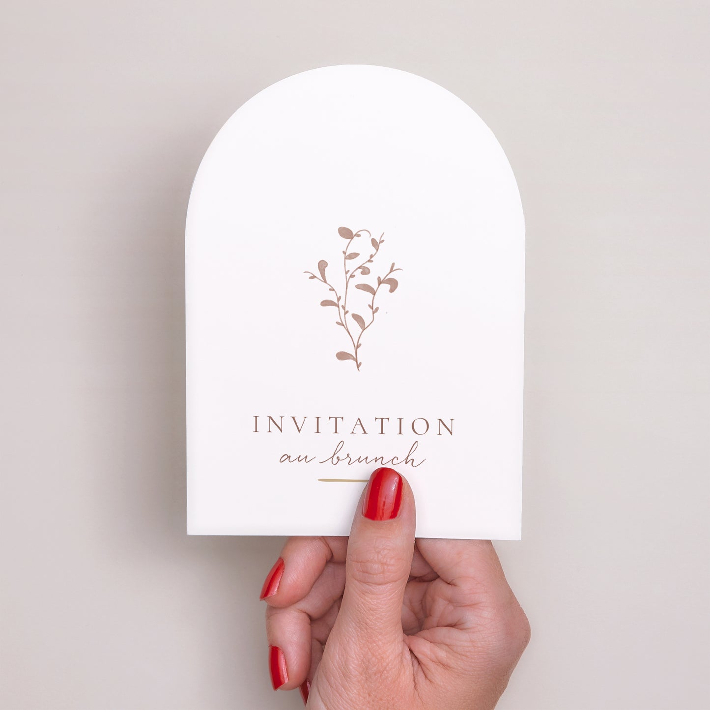 Invitations Mariage Petite arche Couronne dorure élégante photo N° 2