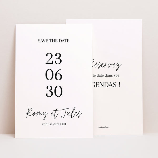 Save the date Mariage Portrait Pacôme photo
