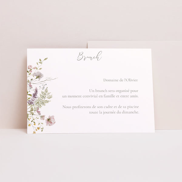 Invitations Mariage Paysage Couronne fleurie photo