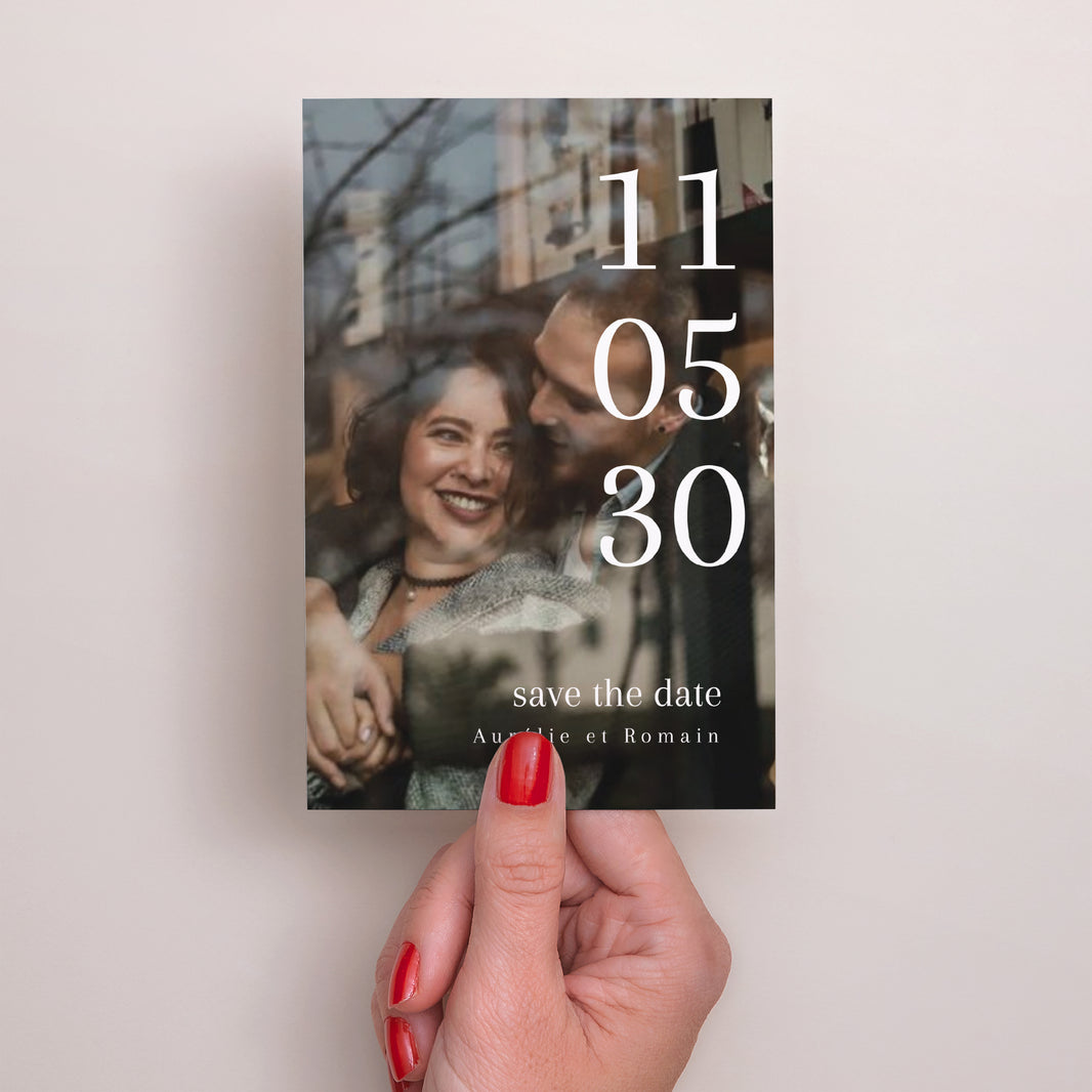 Save the date Mariage Portrait Cartier photo N° 2