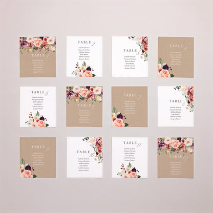 Plan de table Mariage Lot de 12 Caudélie photo N° 1