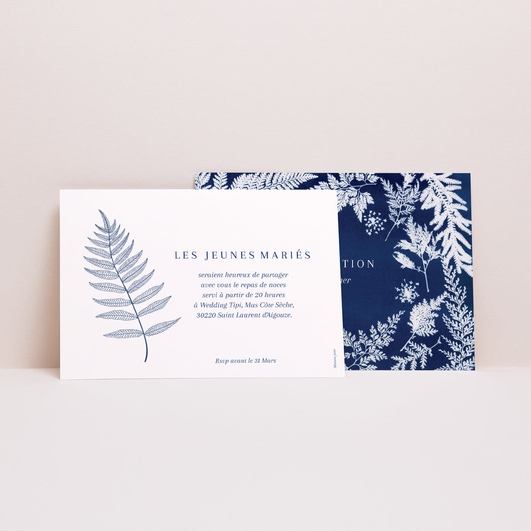 Invitations Mariage Paysage Cyanotype 2 photo N° 2