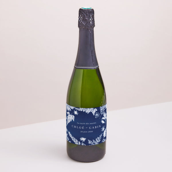 Etiquette bouteille Mariage Paysage Cyanotype II photo