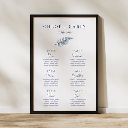 Plan de table Mariage Portrait Cyanotype 2 photo N° 1