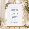 Panneau bienvenue Mariage Portrait 60 x 90 cm Cyanotype II photo N° 1