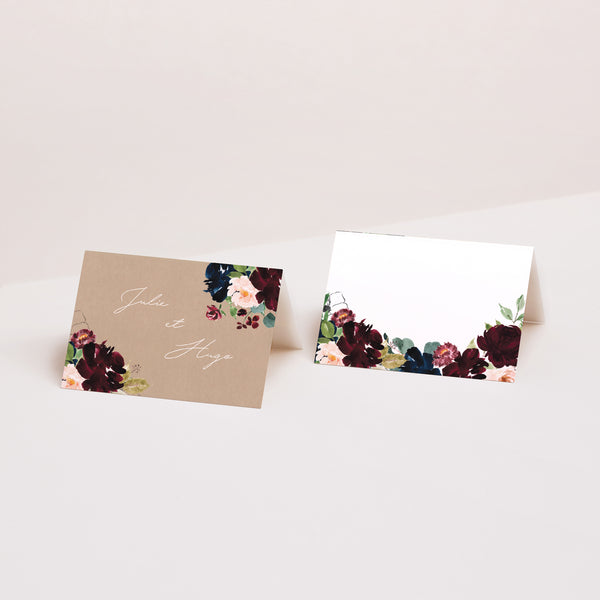Marque-place Mariage 2 volets Pompadour photo