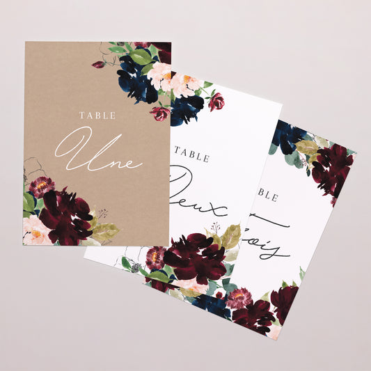 Marque table Mariage Rectangle Pompadour photo