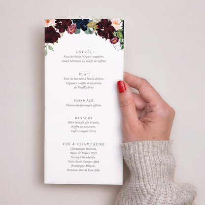 Menu Mariage Panoramique portrait Pompadour photo N° 3