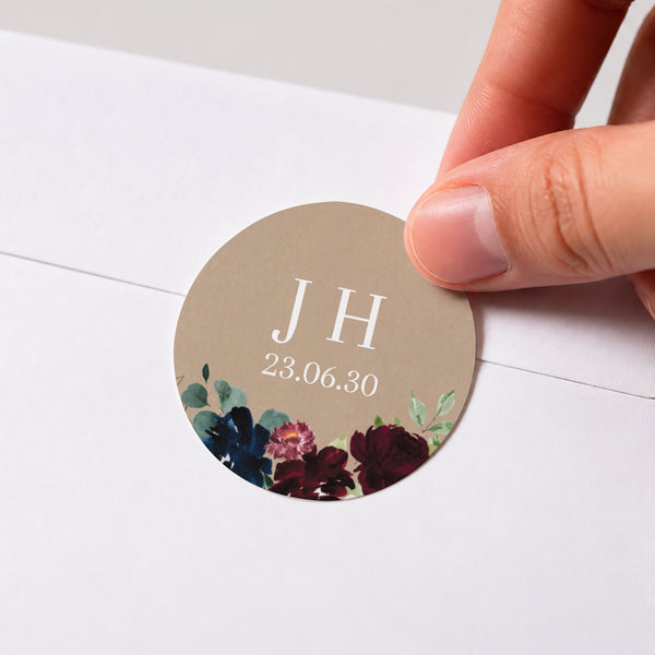 Sticker Mariage Rond Pompadour photo