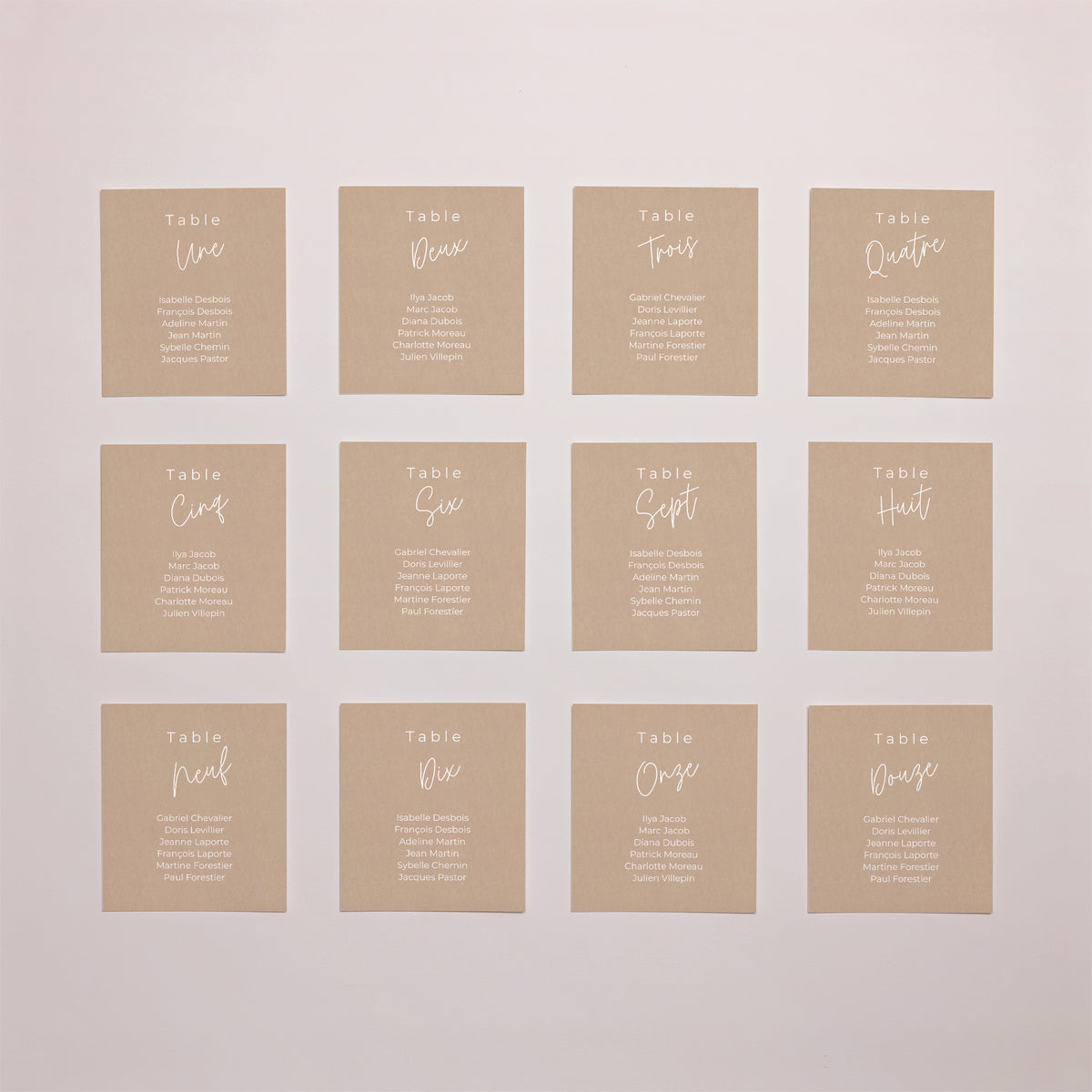 Plan de table Mariage Lot de 12 For Ever photo N° 1