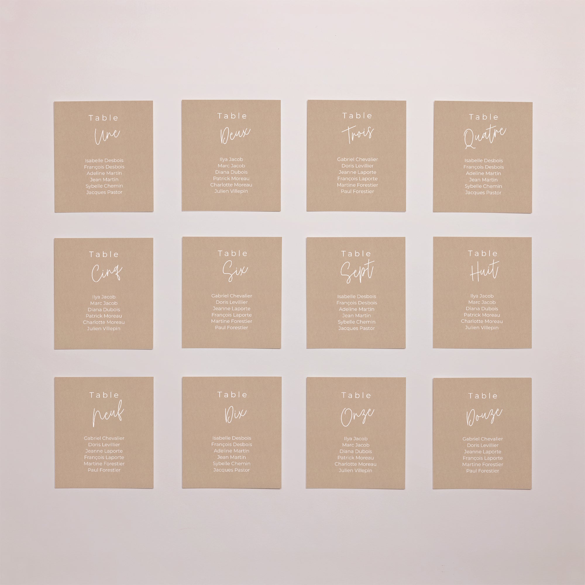 Plan de table Mariage Lot de 12 For Ever photo N° 1