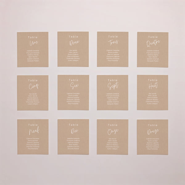 Plan de table Mariage Lot de 12 For Ever photo