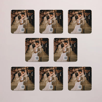 Remerciements Mariage Lot de 8, magnétique, carré coins arrondis For Ever photo N° 3