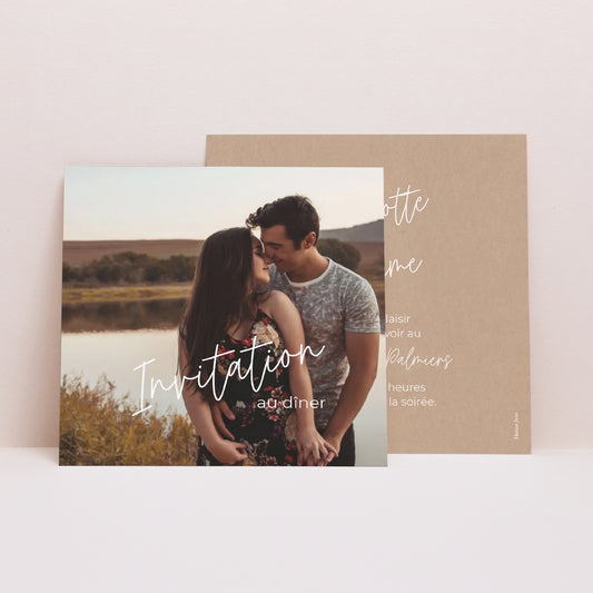 Invitations Mariage Carré for ever photo