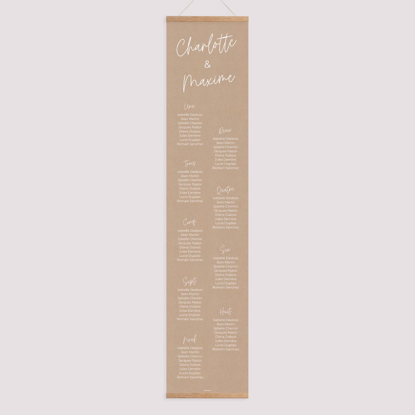 Plan de table Mariage Papier For Ever photo N° 1