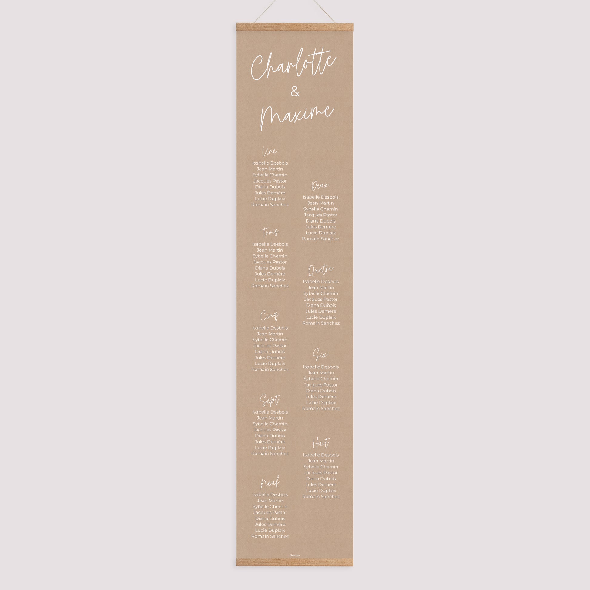 Plan de table Mariage Papier For Ever photo N° 1