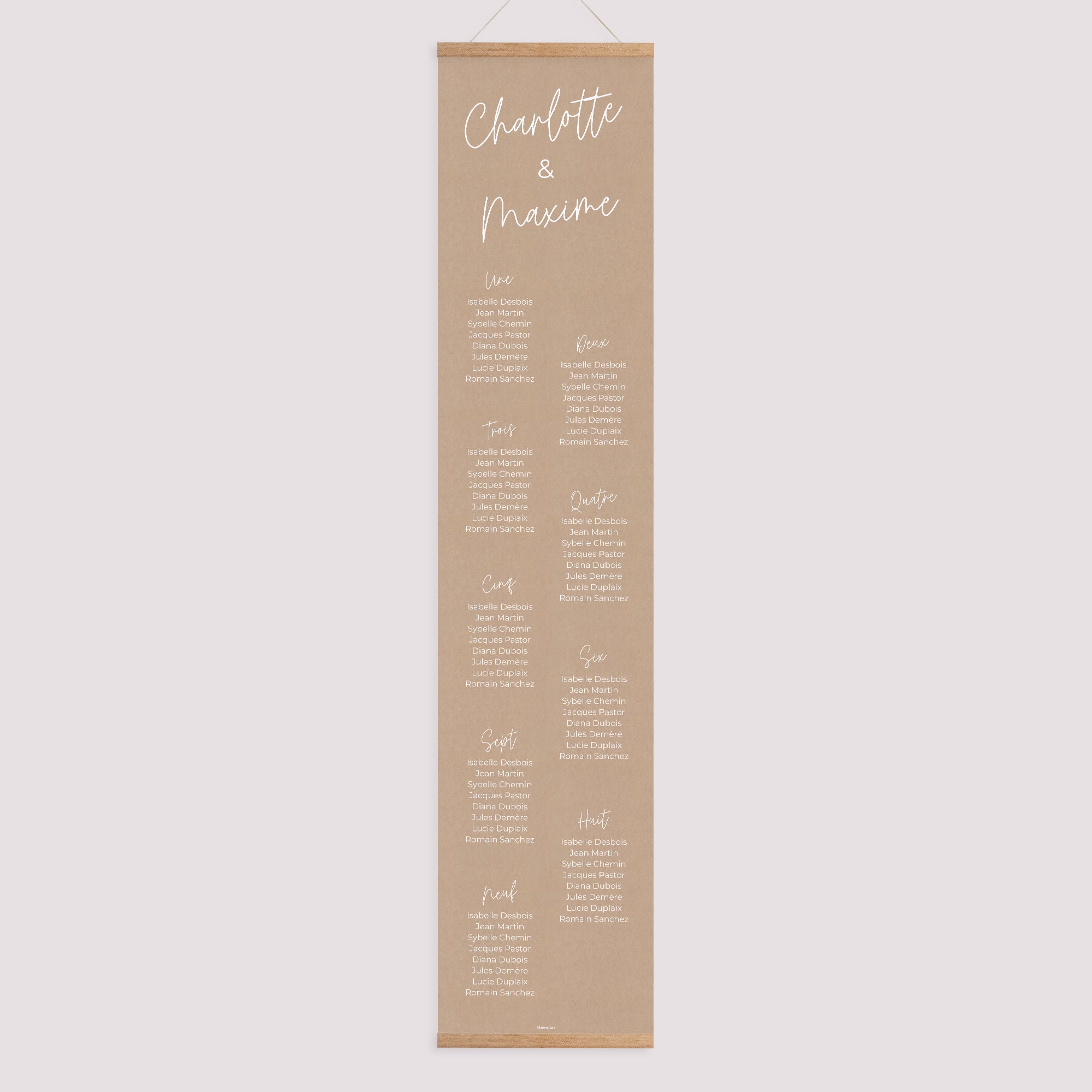 Plan de table Mariage Papier For Ever photo N° 1