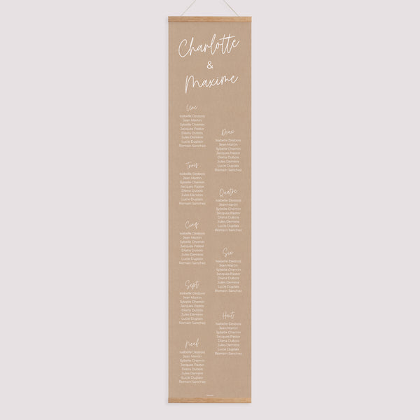 Plan de table Mariage Papier For Ever photo