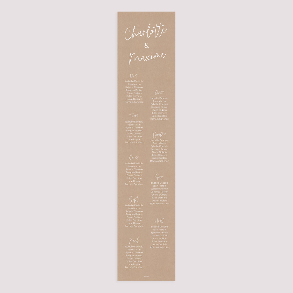 Plan de table Mariage Papier For Ever photo N° 3
