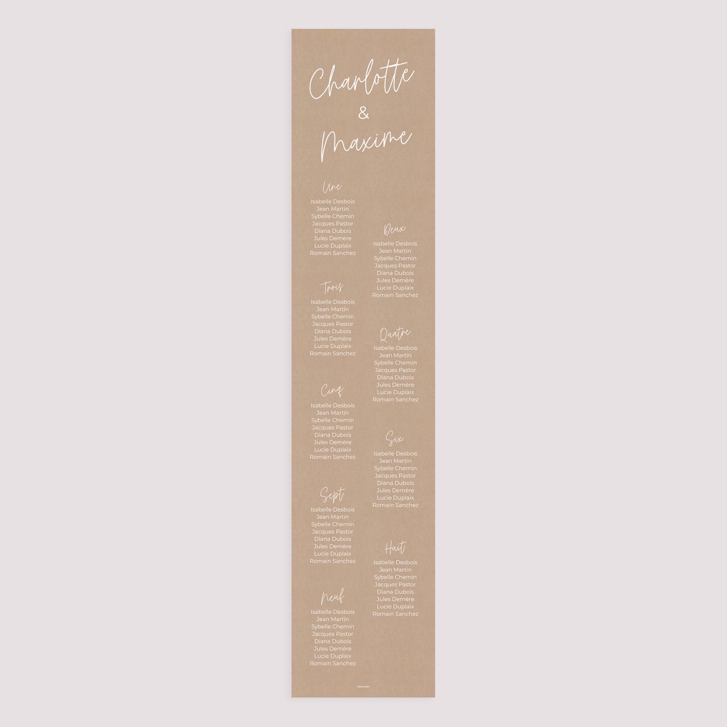 Plan de table Mariage Papier For Ever photo N° 3