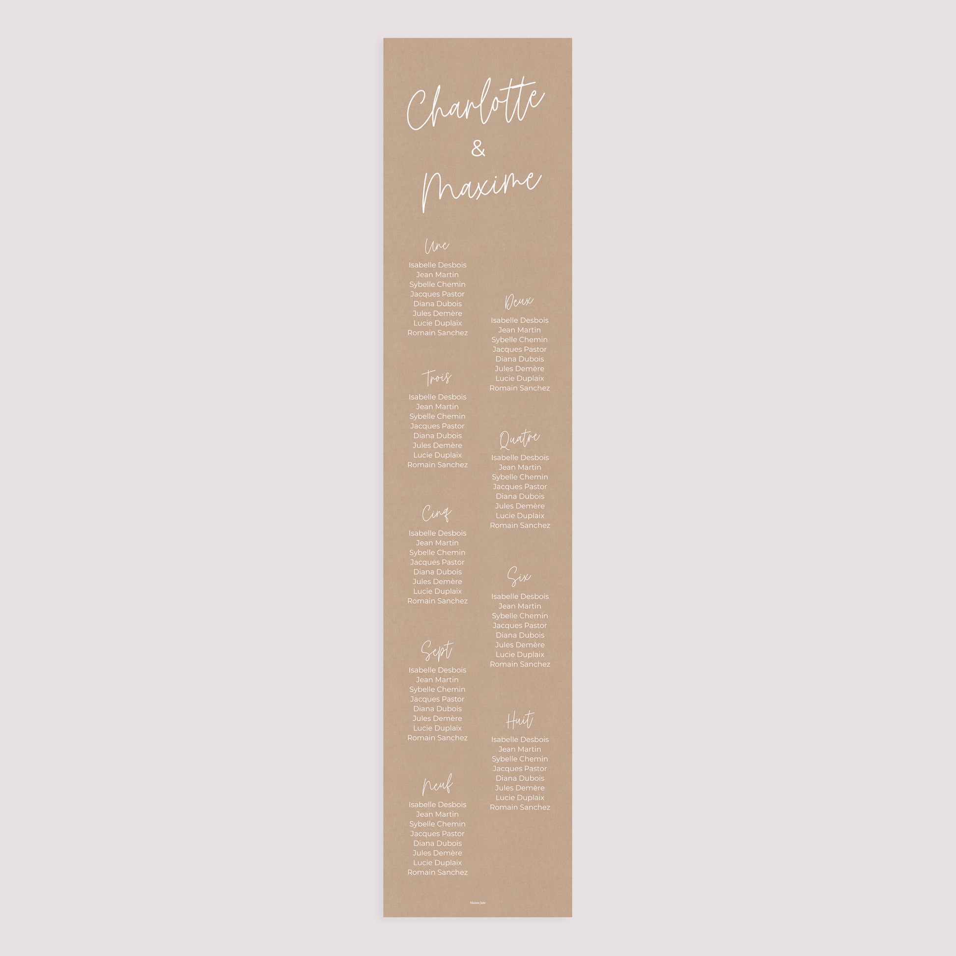 Plan de table Mariage Papier For Ever photo N° 3