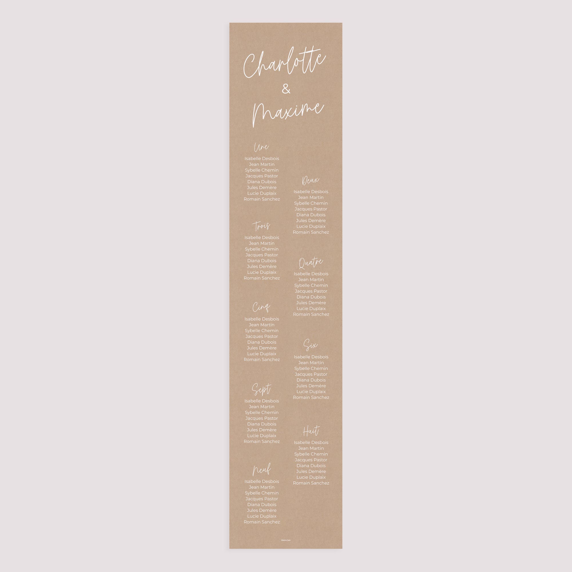 Plan de table Mariage Papier For Ever photo N° 3