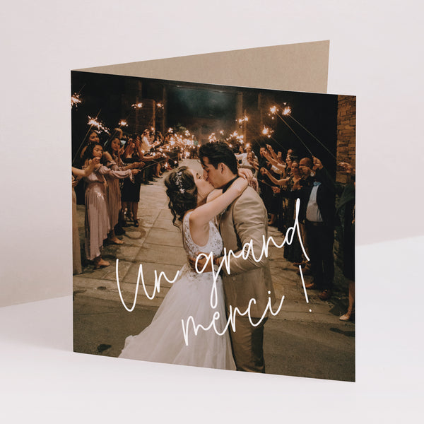 Remerciements Mariage Carré double volet For Ever photo
