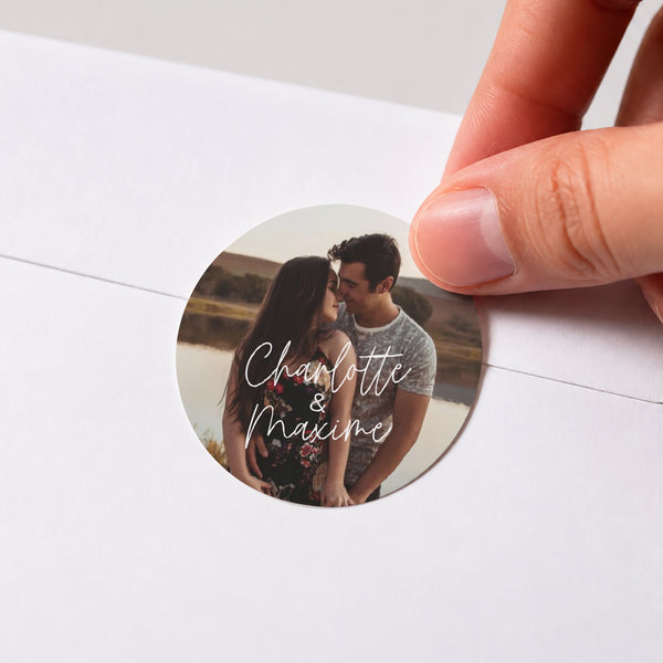 Sticker Mariage Rond For Ever photo