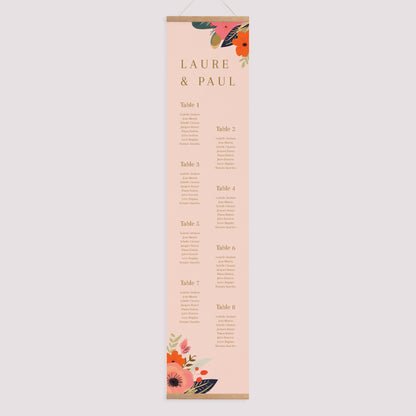 Plan de table Mariage Papier Farandole de Fleurs photo N° 1