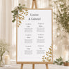 Plan de table Mariage Portrait 60 x 90 cm Feuillage doré photo N° 1