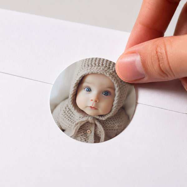Sticker Naissance Rond Hello photo