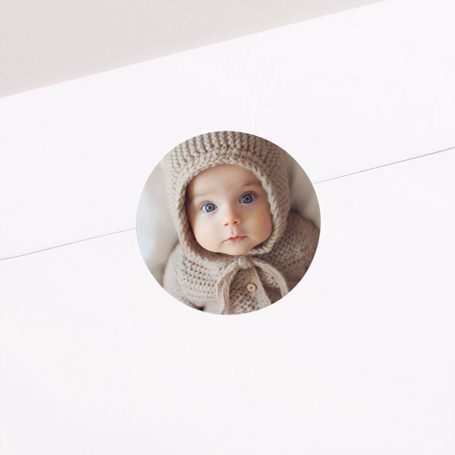 Sticker Naissance Rond Hello photo