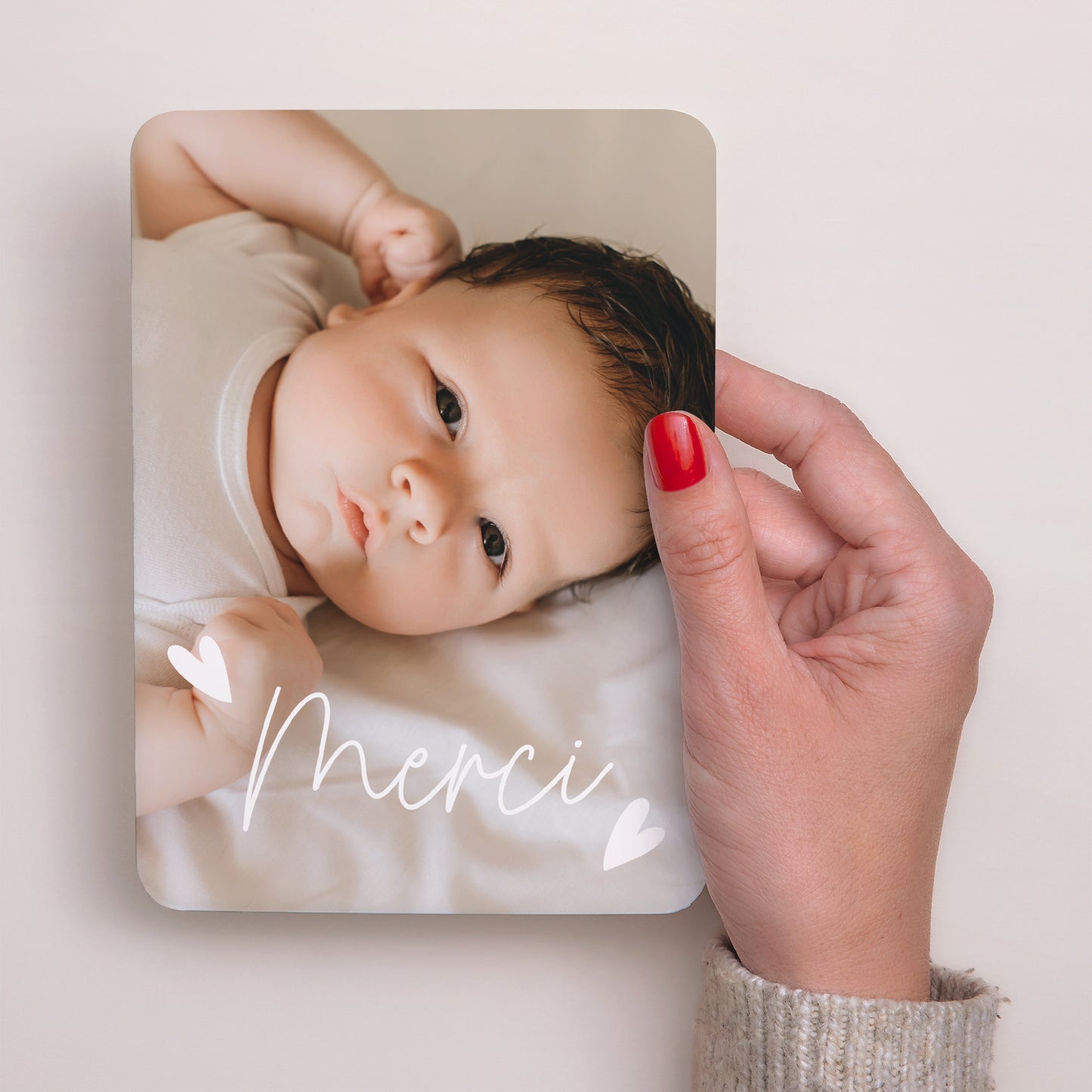 Remerciements Naissance Portrait, bords arrondis Joy photo N° 2