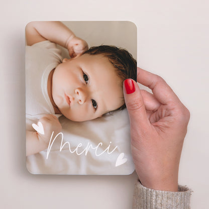 Remerciements Naissance Portrait, bords arrondis Joy photo N° 2