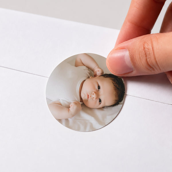 Sticker Naissance Rond Joy photo
