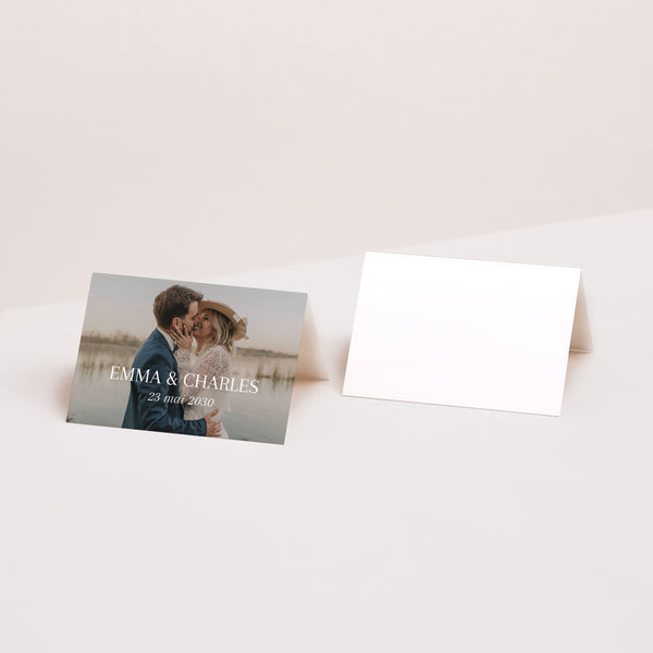 Marque-place Mariage 2 volets Oui pour la vie photo