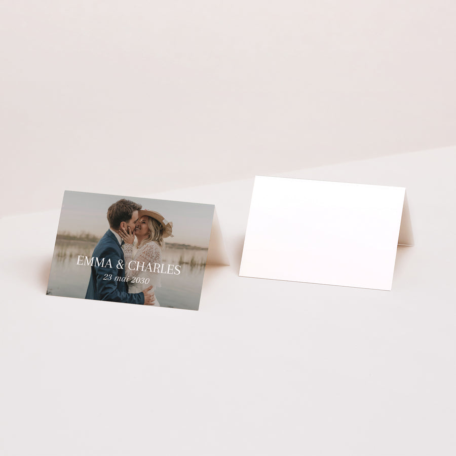 Marque-place Mariage 2 volets Oui pour la vie photo