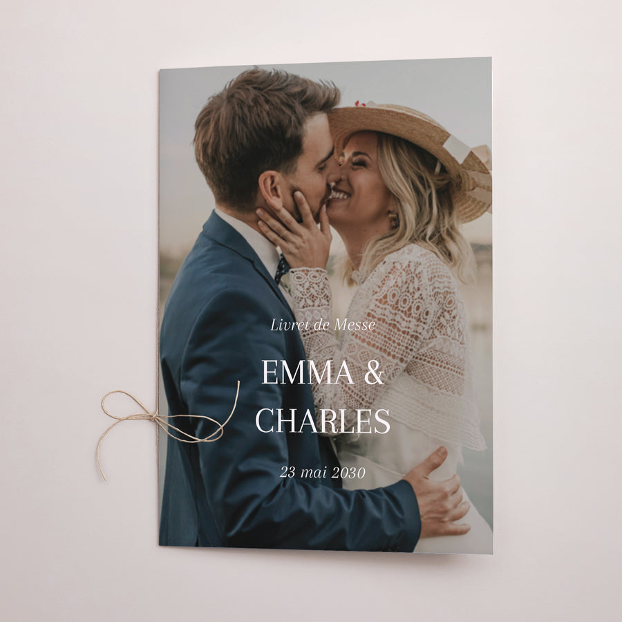 Livret de messe Mariage Double volet Oui pour la vie photo