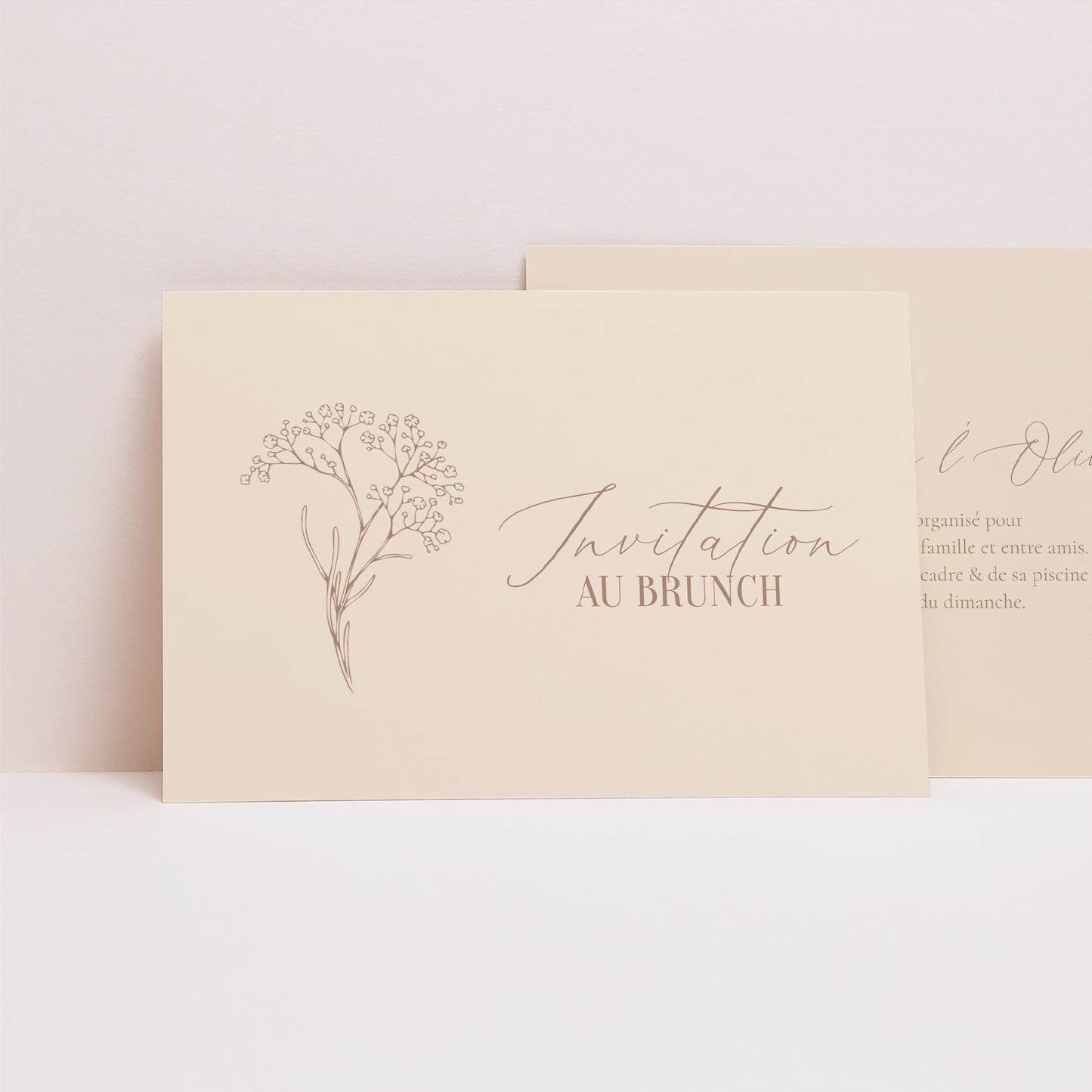 Invitations Mariage Paysage Brin bohème photo N° 1