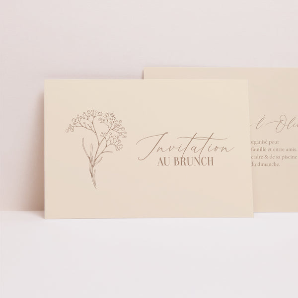 Invitations Mariage Paysage Brin bohème photo