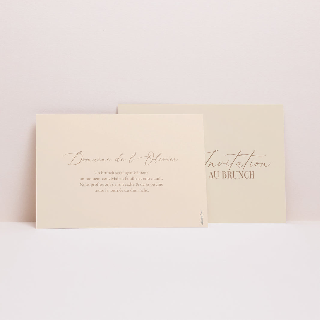 Invitations Mariage Paysage Brin bohème photo N° 2