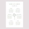 Plan de table Mariage Portrait Gypsophile silouhette photo N° 2